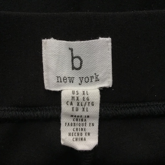 NWOT B NEW YORK Recycled Minimalist Leggings in Black - Picture 6 of 6